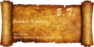 Bankó Tiborc névjegykártya